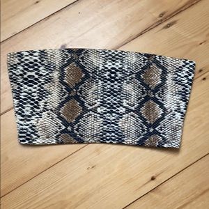 Snake skin bandeau top